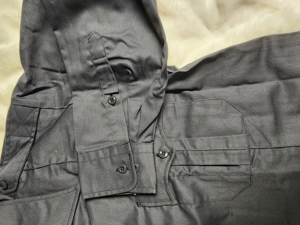 Mens Medium Flying Cross Dark Gray Long Sleeve Uniform Shirt - Image 4 of 4