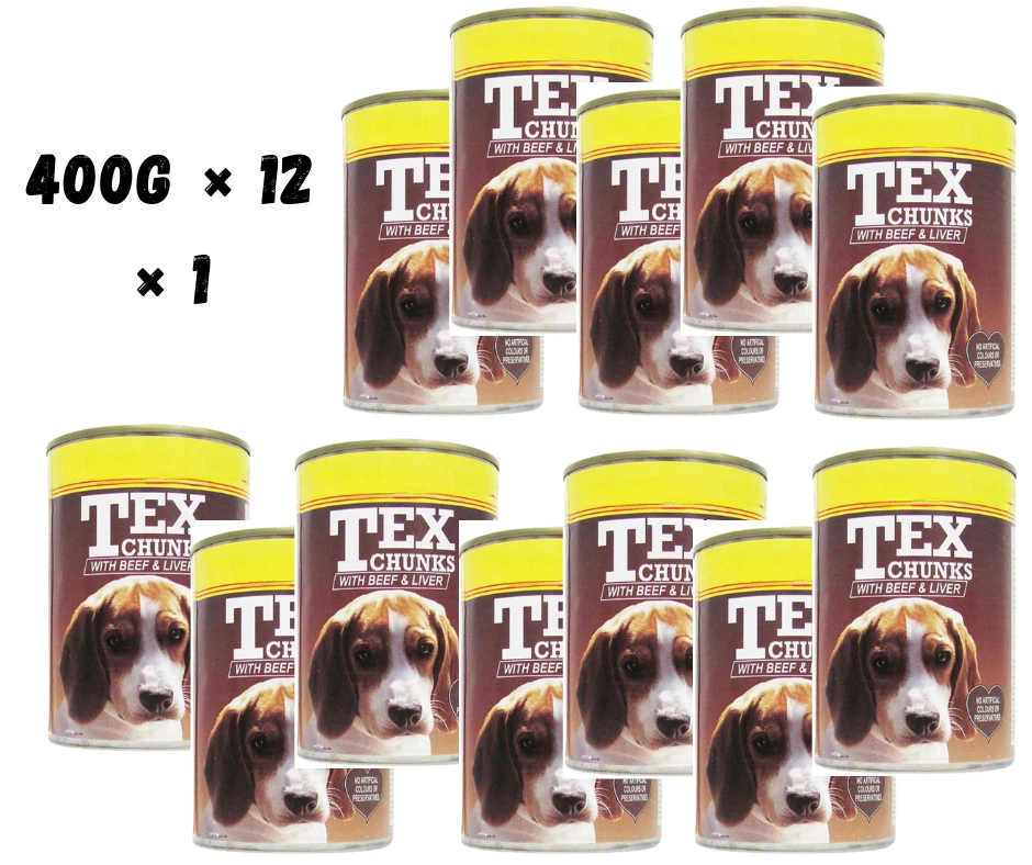 Tex Beef & Liver DOG FOOD 400g × 12 × 1