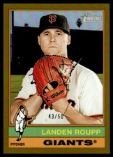 2025 Topps heritage chrome gold refractors Landen Roupp 43/50 Cleveland