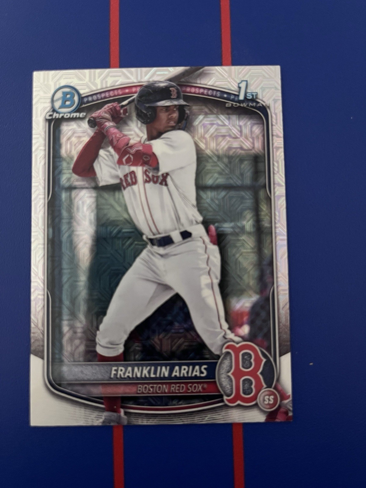 2025 Bowman Chrome Mojo Refractor Prospect Franklin Arias #BCP-67 (RC)