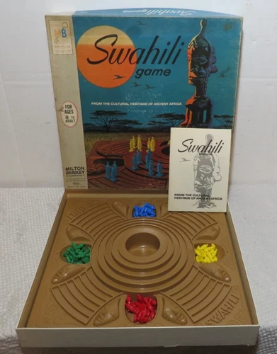 Vintage 1968 Milton Bradley Swahili Board Game Complete RARE African Heritage