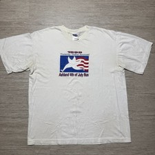 Vintage 90s Adidas Shirt Ashland OR 4th of July Run Mens L Worn Wear Crewneck T