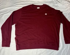 Vintage 90s Maroon Champion Weave Crewneck Sweatshirt Adult Size XXL