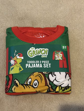 NEW, THE GRINCH TODDLER 2 PIECE FLANNEL PAJAMAS SET, SIZE 5T