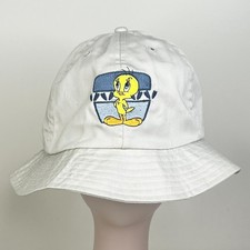 Looney Tunes Vintage 1999 Tweety Bird Embroidered Bucket Hat Khaki OS One Size