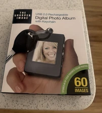 The Sharper Image Digital Photo Album with Keychain USB 2.0 Rechargeable 