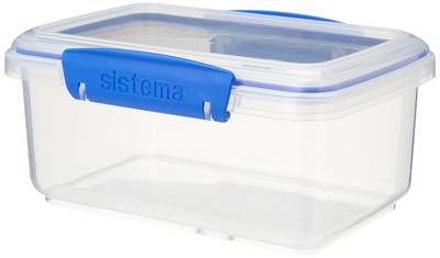 Sistema 1600 Klip It Collection Rectangle Food Storage Container, 33.8 Ounce