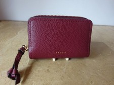 Radley Fountain Park Small Leather Folding Purse In Merlot BNWT