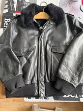 Schott NYC-Pilot Typ A-2 Lederjacke Schwarz Gr.44 / Gr. L Sehr Guter Zustand