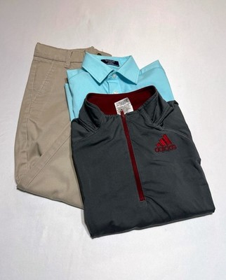 Boys Clothing Lot (3 Items) Size 8 IZOD Shirt Pants size 8 Husky Adidas Pullover