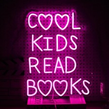 Neon Sign Dimmable USB Powered Cool Kids Neon Light for Wall Decor Pink Led R...