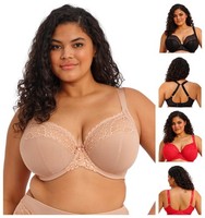 Elomi Tiernie Bra Plunge Non Padded Underwired Womens Stretch Lace Bras EL303334