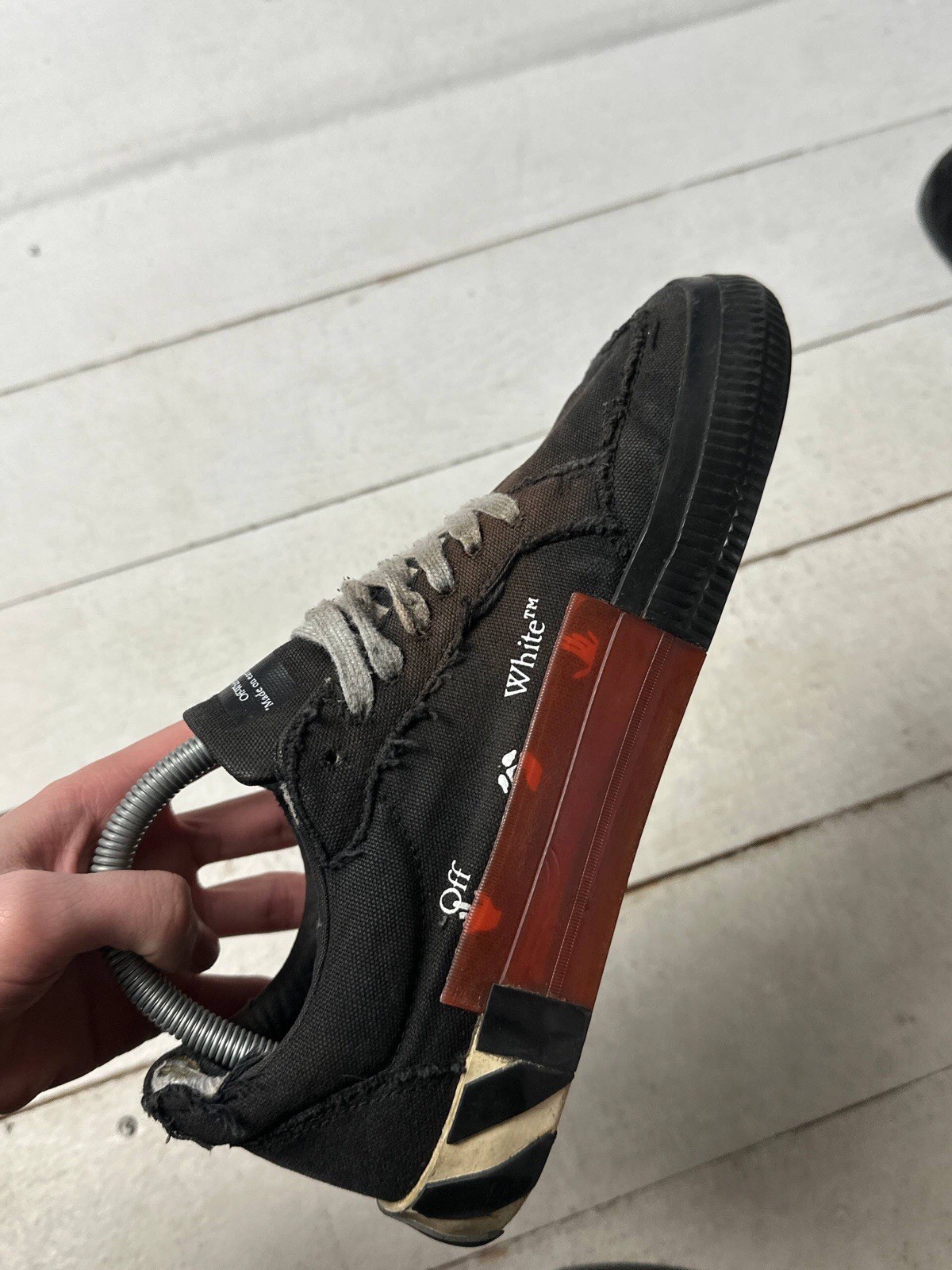 🚨 OFF WHITE DISTRESSED VIRGIN ABLOH VULCANIZED T… - image 10