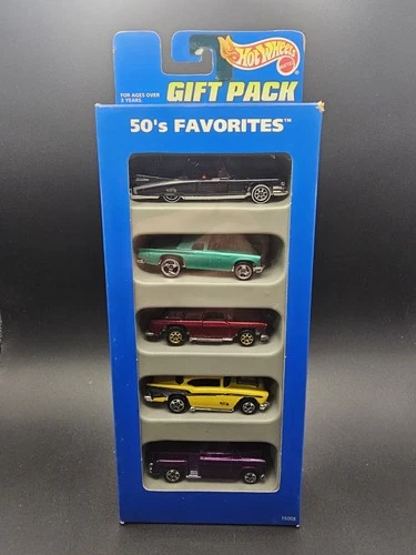 HOT WHEELS VINTAGE 1995 50's Favorites 5-Pack Gift Set 1:64 #15068 "SEE PHOTO'S"