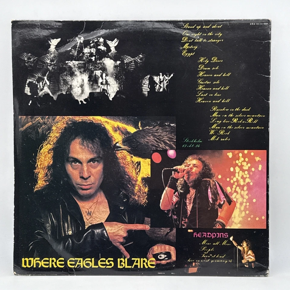 Dio - Where Eagles Blare - Double Live Import LP (EX) Ultrasonic Clean - Image 2 of 4