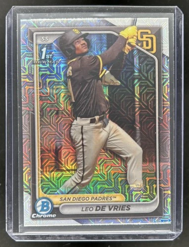 2024 Bowman Chrome Leo De Vries Mega Box Mojo Refractor 1st #BCP-179 Padres