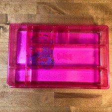 Vintage 90's LISA FRANK Glitter Glassy Bead Mania Pink Tray BOX ONLY W/ FLAW