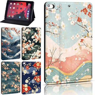Ozean Wellenmuster Leder Ständer Schutzhülle für Apple iPad 5 6 7 8 9 10 11. Gen