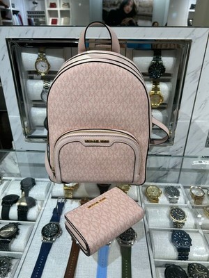 Michael Kors Jaycee Women Medium Pink School Fashion Backpack +