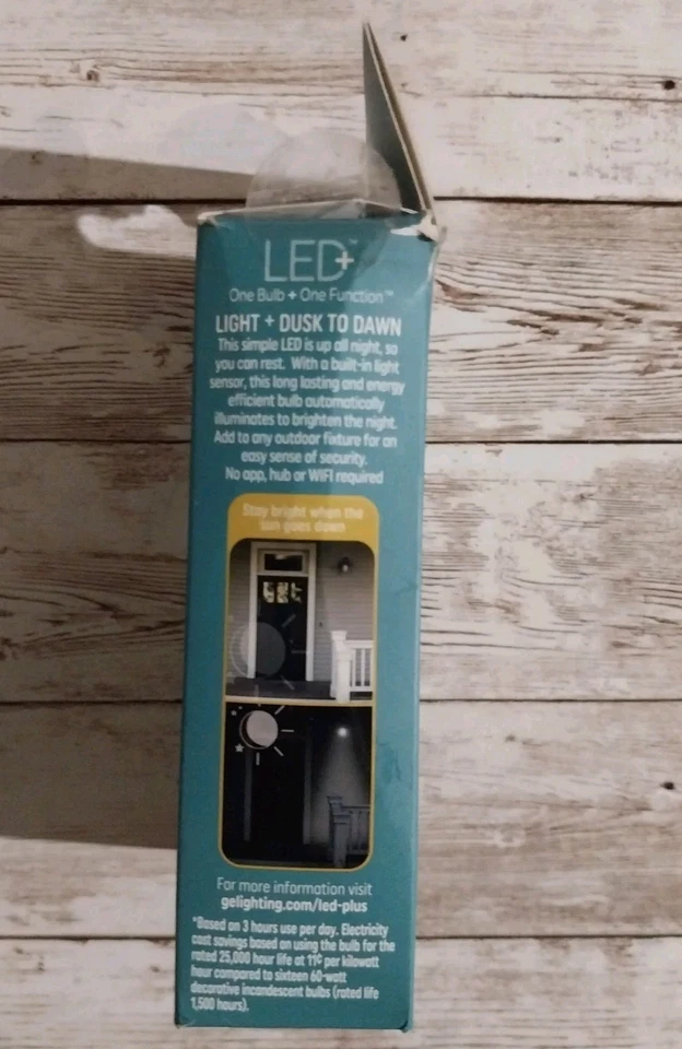 GE LED+ 60 Watt Eq Dusk to Dawn CA11 Soft White E26 Base Light Bulbs  (4-Bulbs)  - Image 4 of 4