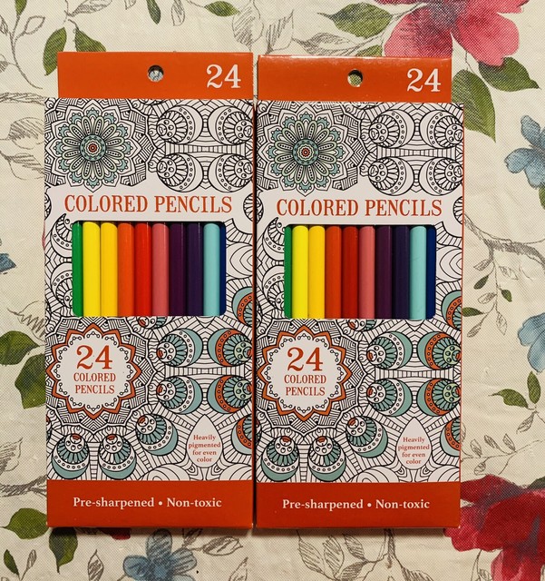 Leisure Arts 24 Colored Pencils Heavily Pigmented Presharpened Non