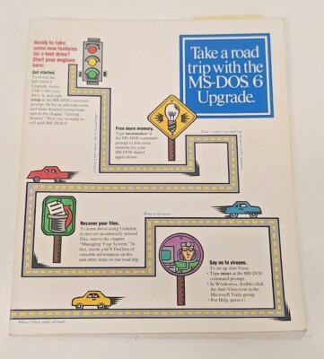 Take a Road Trip with MS-DOS 6 Upgrade Vtg 90s Microsoft Computers 1993 ...