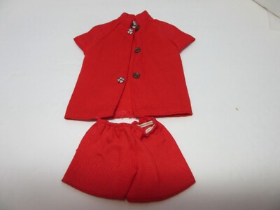 1969-70 Talking Ken Doll Red Jacket Bronze Buttons Shorts