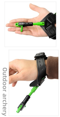 Adjustable Archery Wrist Release Aids Strap Compound Bow Trigger Caliper Hunting - Picture 4 of 28