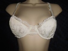 NWT Vintage Victoria's Secret White Lace Lined Balconette Bra 36B