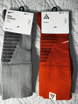 grey and orange nike socks