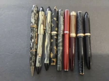 9  VINTAGE FOUNTAIN PENS 14K Nibs Sheaffer Eversharp Majestic Esterbrook Parker