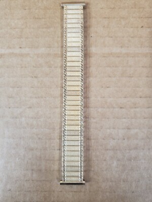 Speidel gold color stainless fill Stretch link 1970s Vintage Watch Band Nos W13