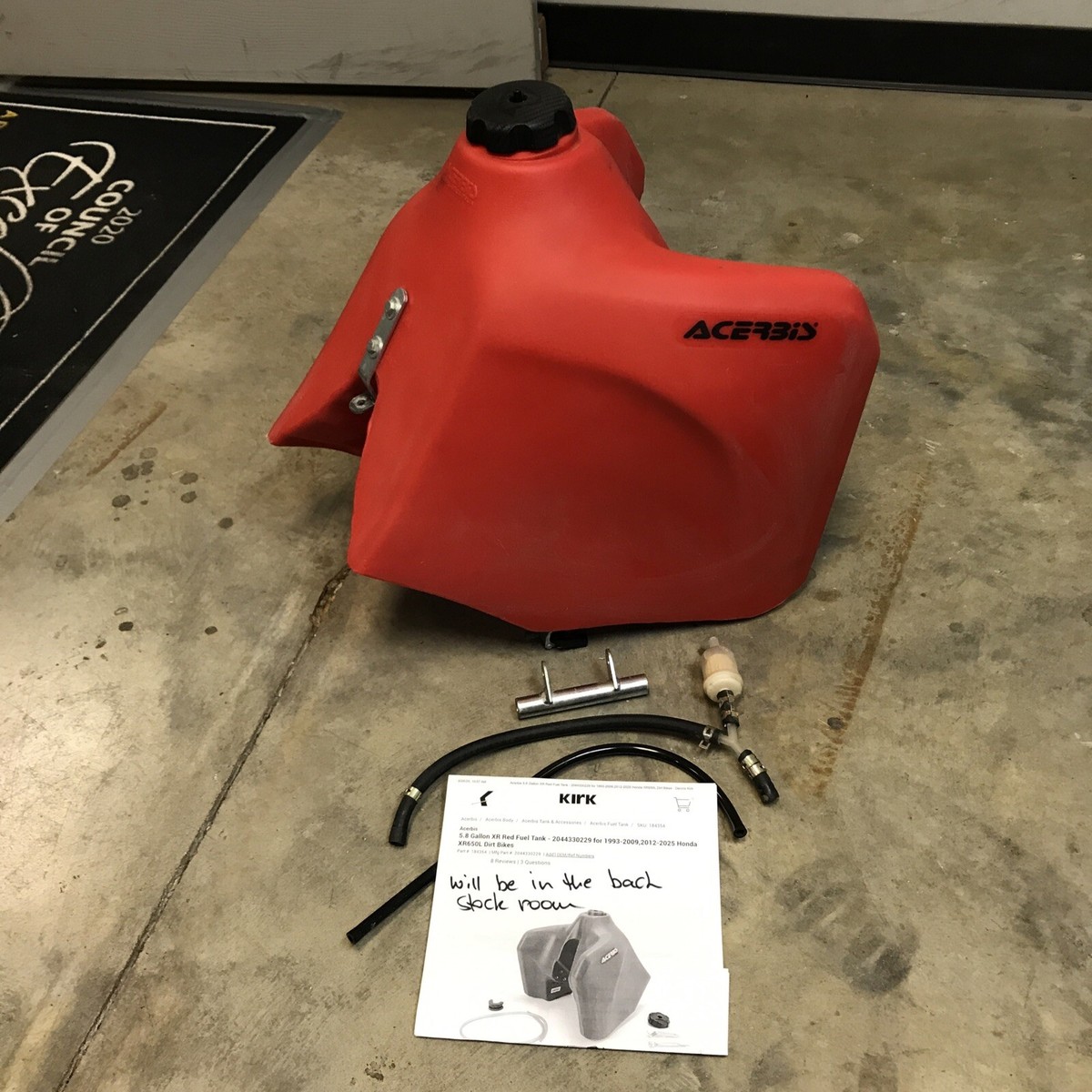 Acerbis Fuel Tank 5.8 Gallon Red for Honda XR650L USED | eBay