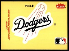 1986 Fleer Team Stickers Los Angeles Dodgers Logo #NNO Big Ed Walsh Back