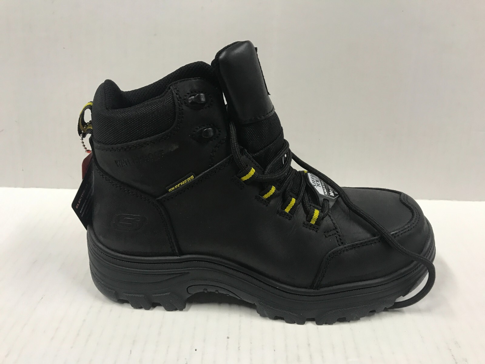 New In Box Skechers Steel Toe Waterproof Memory Foam Work Boots - Size 7.5 image 2