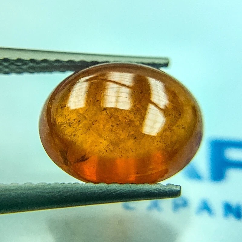 7.04cts Fanta Orange Natural SPESSARTINE GARNET Gemstone Oval Cab GFCO Certified - Image 2 of 2
