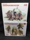 (2) Military Model Kits French Armoured Vehicle Crew 1940 German Stumtruppen P28