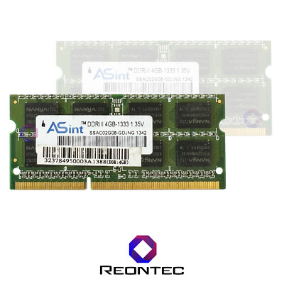 4GB LAPTOP RAM ASint PC3L - 10600S DDR3L SSAC02G08-GDJNG