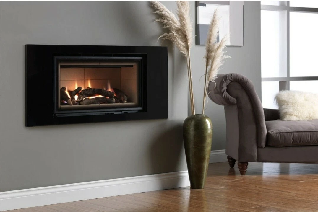 REGENCY FIRES -ETHOS 750 GAS FIRE -CHIMNEY WALL INSERT GLASS FRONTED 4.7kw!  LOGS | eBay