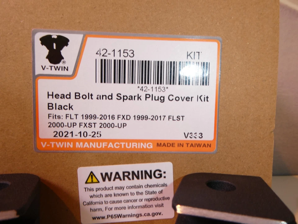 Harley Head Bolt Covers Spark Plug TC FLT FXD FLST FXST Finned V-Twin 42-1153 X7 - Image 4 of 4