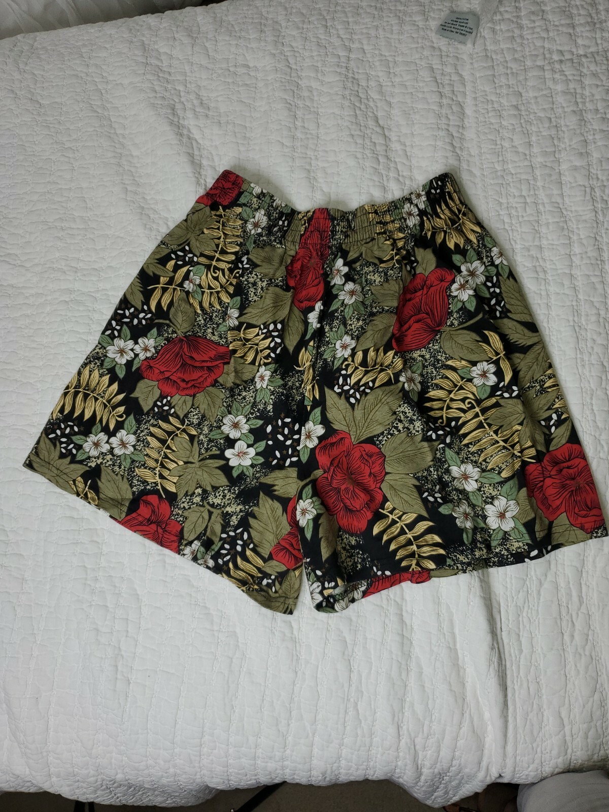 Vintage Retro Mom Shorts Roses Floral Flowers High Wa… Gem