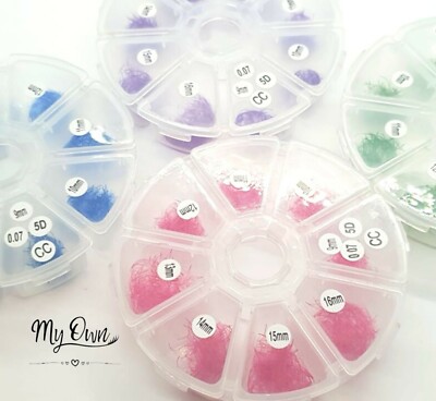 Color Premade Volume Fans 5D 0.07 CC Mix 8-15 Pointy Stems Handmade Fans 