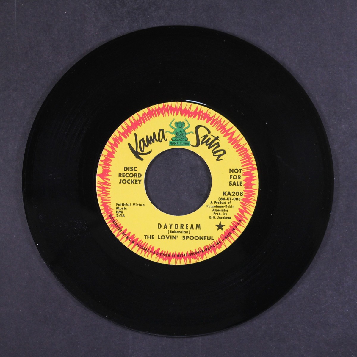 英7” Lovin Spoonful Daydream  KAS215 Kama Sutra プロモ /00080 LOVIN' SPOONFUL: daydream / same KAMA SUTRA 7