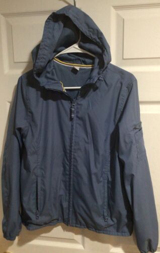Old Navy Zip Up Windbreaker Hooded Jacket Blue Gray Men’s Size Medium