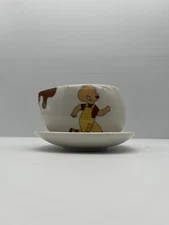 Max Brenner Hug Mug Cup & Saucer Hot Chocolate The Bald Man Ceramic