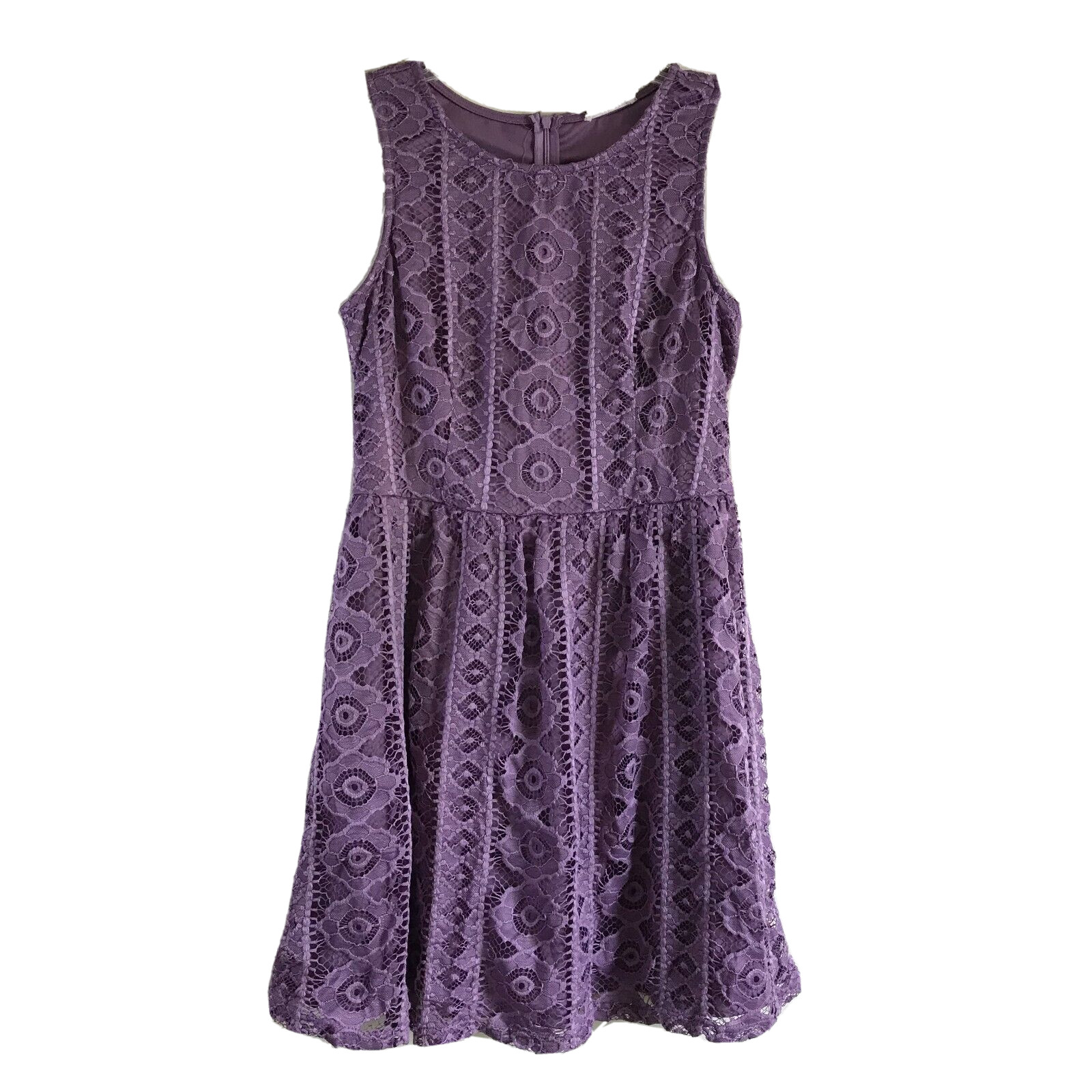 Altar'd State Purple Floral Crochet Sleeveless Fit & … Gem