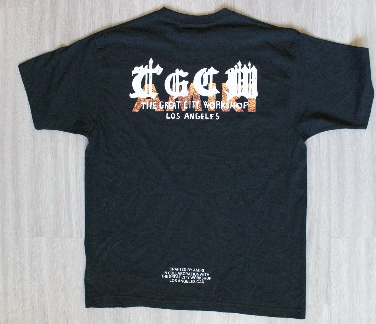 すぐにお届け♪ AMIRI City Tシャツ ブラック 綿100% Amiri T Shirt Mens L- The Great City Workshop | eBay