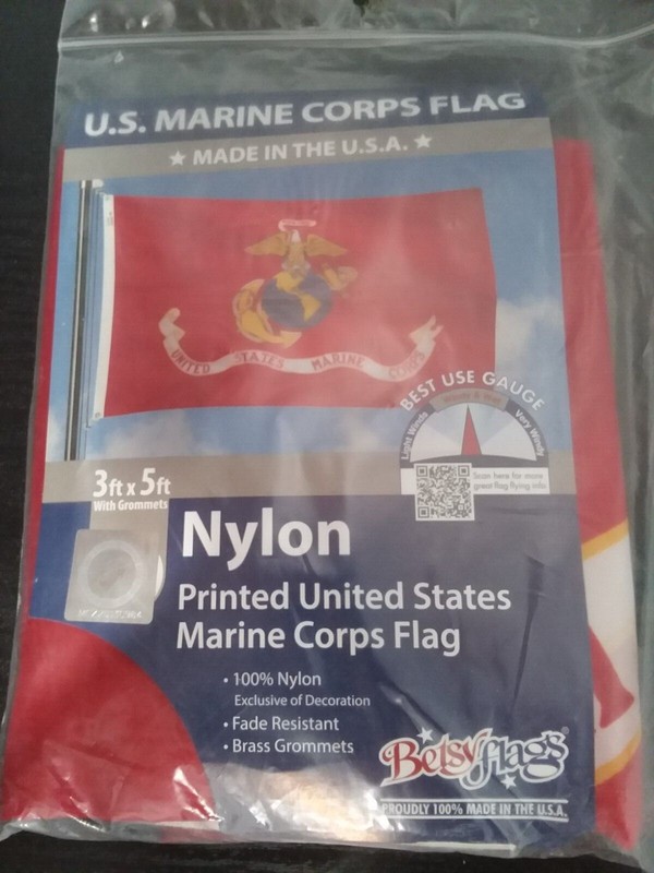 u.s. Marine Corp flag made in the USA 3 ft by 5 ft brand new