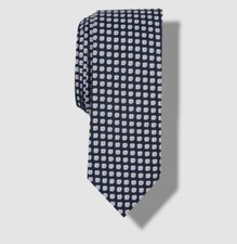  56 Original Penguin Men's Blue Floral Skinny Slim Cotton Neck Tie 57 x 2.25