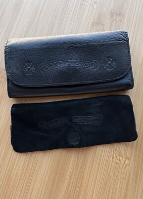 Chrome Hearts Leather Black case 2 in 1